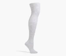 Ribbed cashmere-blend socks - Gray