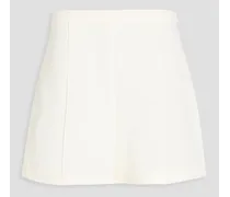 Cotton-blend faille shorts - White