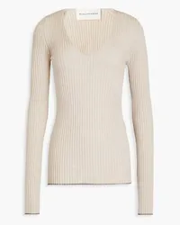 By Malene Birger Rione ribbed merino wool sweater - Neutral Neutral