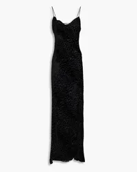 NICHOLAS Ariel leopard-print devoré-velvet gown - Black Black