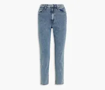 Nina high-rise tapered jeans - Blue