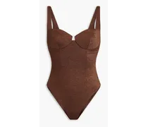 Vida metallic underwired swimsuit - Brown