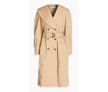 Galet belted cotton-twill trench coat - Neutral