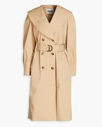 Claudie Pierlot Belted cotton-twill trench coat - Neutral Neutral