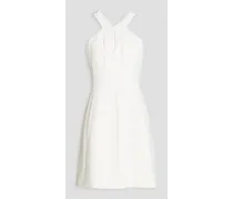 Cutout crepe mini dress - White