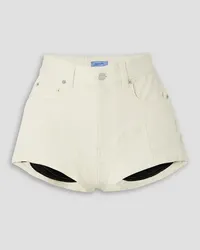 Thierry Mugler Spiral two-tone denim shorts - White White