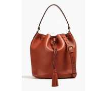 Vaughan pebbled-leather bucket bag - Brown