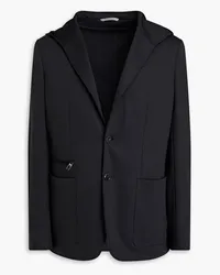 Canali Wool-blend jersey hooded blazer - Black Black