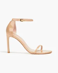 Stuart Weitzman Patent-leather sandals - Neutral Neutral