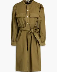 Alex Mill Jardin gathered cotton-twill shirt dress - Green Green