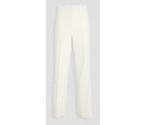 Crepe bootcut pants - White
