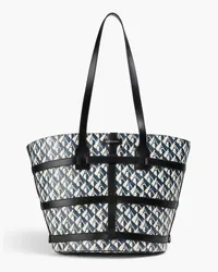 Altuzarra Park Place printed leather tote - Blue Blue