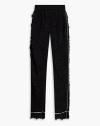 Dolce & Gabbana Corded lace straight-leg pants - Black Black