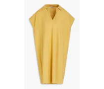 Cotton and cashmere-blend dress - Yellow