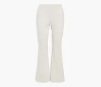 Checked cady flared pants - Neutral