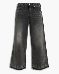 Rag & Bone Maya cropped faded high-rise wide-leg jeans - Gray Gray