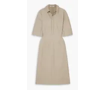 Safina cotton-poplin shirt dress - Neutral