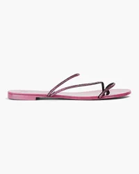 Giuseppe Zanotti Crystal-embellished suede sandals - Pink Pink