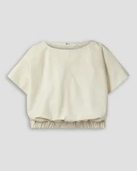 Co Cropped leather top - White White