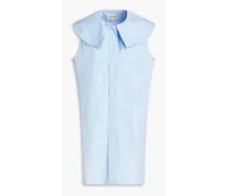 Samet cotton-poplin mini shirt dress - Blue