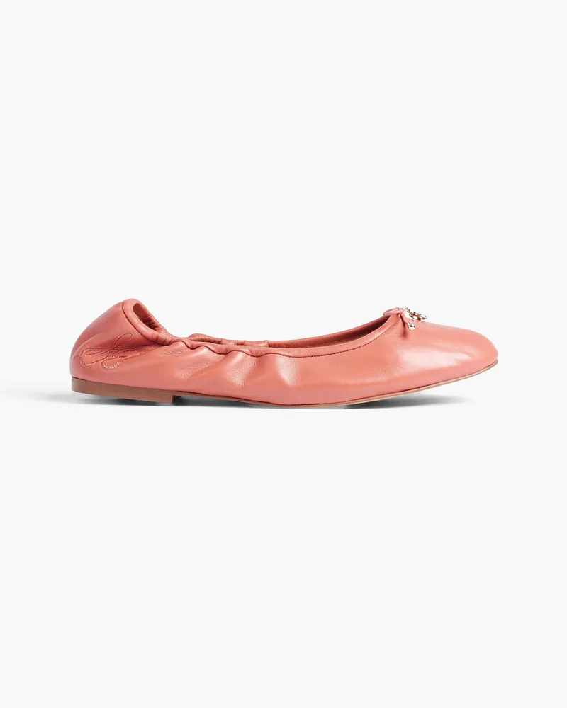 Sam Edelman Felicia bow-detailed leather ballet flats - Pink Pink