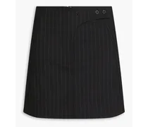 Pinstriped twill mini skirt - Black