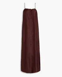 Loulou Studio Vabea silk-twill midi dress - Burgundy Burgundy