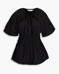 Proenza Schouler Cutout cotton-poplin top - Black Black