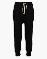 Rick Owens Cropped cashmere track pants - Black Black