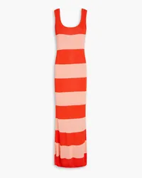 Zimmermann Striped knitted maxi dress - Orange Orange