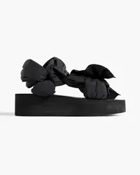 RED Valentino Bow-embellished faille platform sandals - Black Black