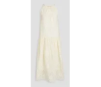 Stella broderie anglaise cotton midi dress - White