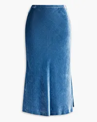 Maison Margiela Velvet midi skirt - Blue Blue