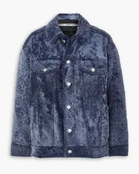 Alexander Wang Oversized padded shearling jacket - Blue Blue