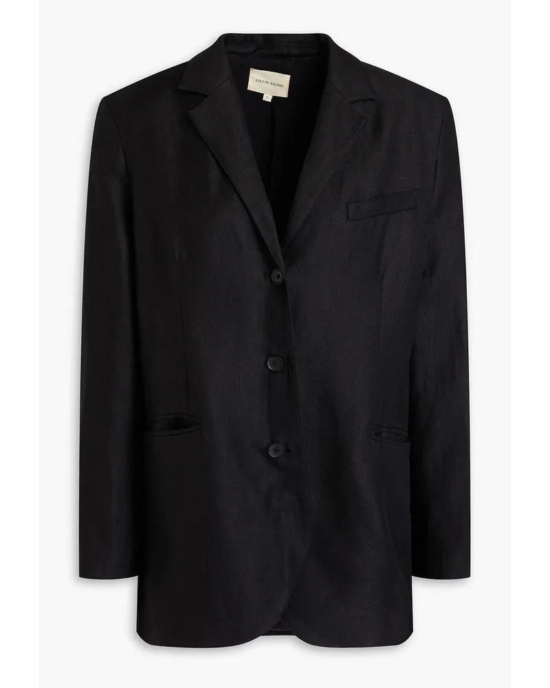 Loulou Studio Sore linen-blend twill blazer - Black Black
