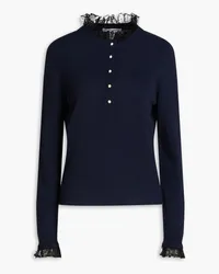 Autumn Cashmere Point d'espirit cashmere sweater - Blue Blue