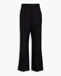 Loulou Studio Wool-blend twill wide-leg pants - Black Black