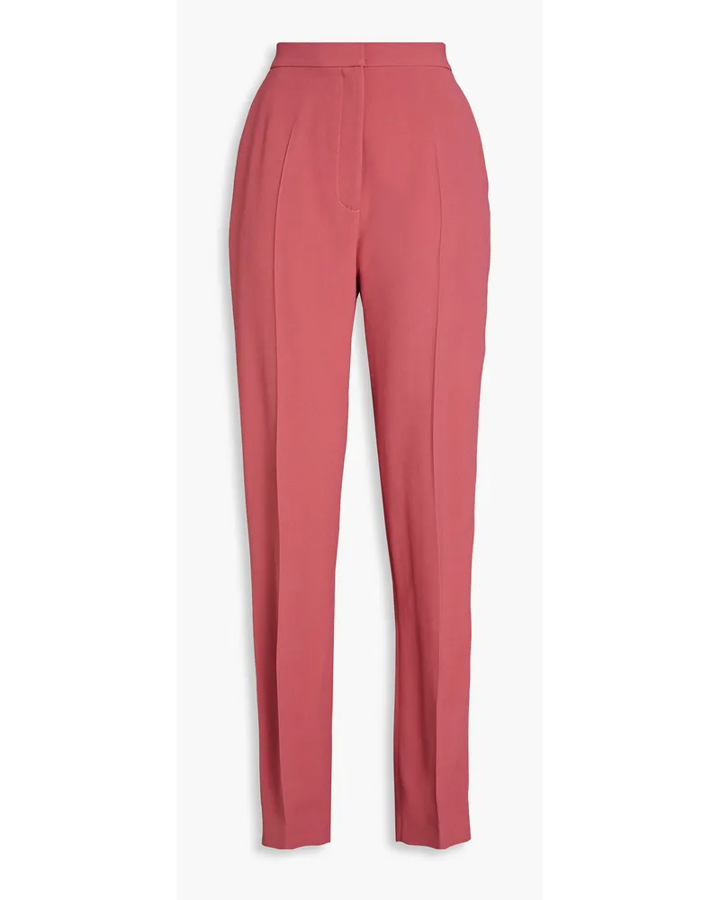Saloni Maxima crepe straight-leg pants - Pink Pink