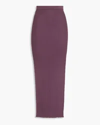 Rick Owens Ribbed wool-blend maxi pencil skirt - Purple Purple