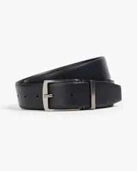 Giorgio Armani Pebbled-leather belt - Blue Blue