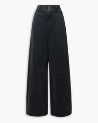 KHAITE Isla high-rise wide-leg jeans - Black Black