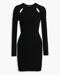 Rag & Bone Asher cutout ribbed-knit mini dress - Black Black