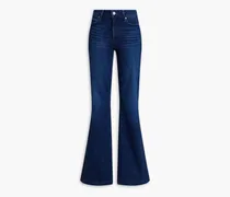 Genevieve faded high-rise flared jeans - Blue