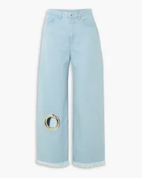 Marques ' Almeida Eyelet-embellished wide-leg jeans - Blue Blue