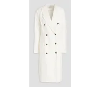 Clotil linen and silk-blend tuxedo dress - White