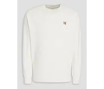 Appliquéd French cotton-terry sweatshirt - White