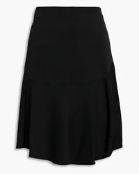 By Malene Birger Fluted stretch-satin skirt - Black Black