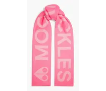 Wool and cashmere-blend jacquard scarf - Pink