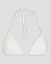 Zimmermann Halterneck bikini top - White White