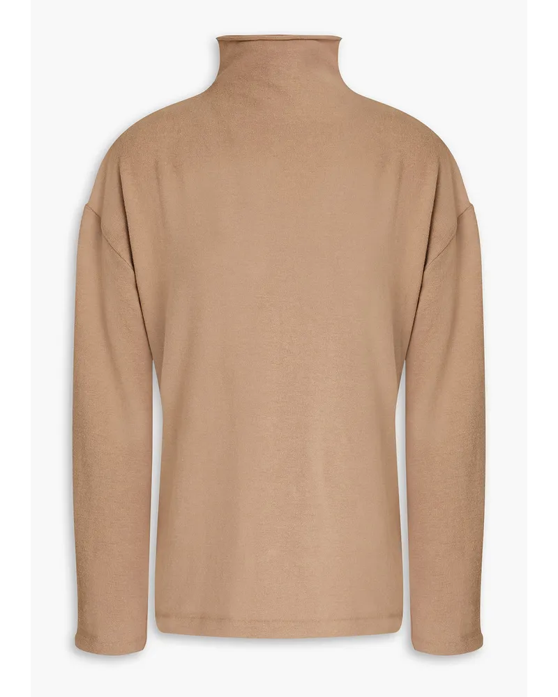Cotton-blend turtleneck sweater - Neutral